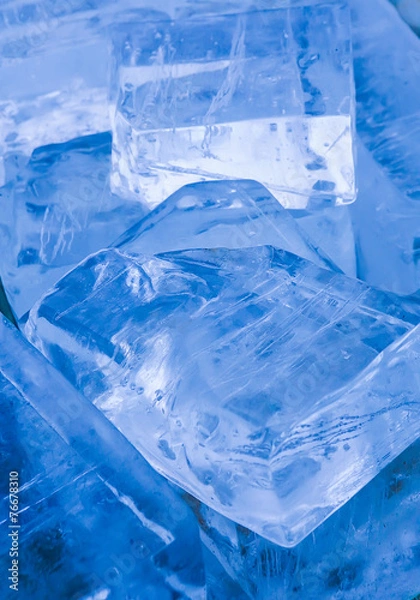 Fototapeta ice transparent blocks