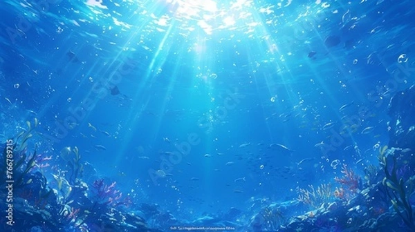 Fototapeta 水中テクスチャー、海16