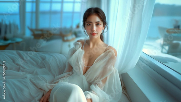 Obraz かわいい 美人 日本人 女性ポートレート