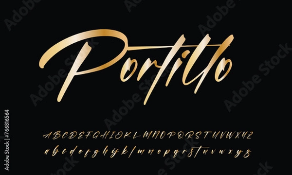 Fototapeta Manual signature for documents on white background. Hand drawn Calligraphy lettering Vector illustration