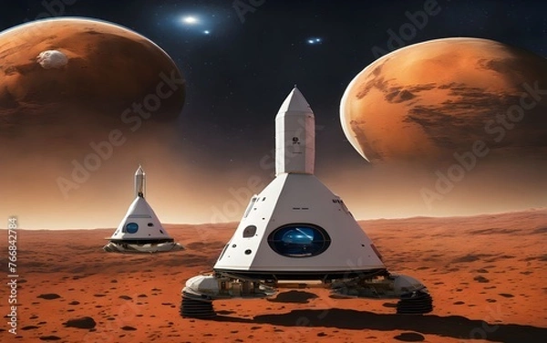 Fototapeta spaceship and space