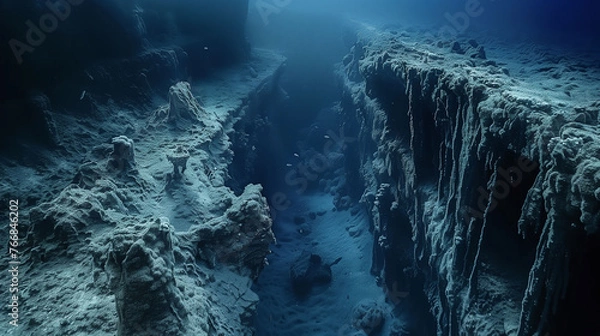 Fototapeta Mysteries of the Deep: Oceanic Trench Exploration