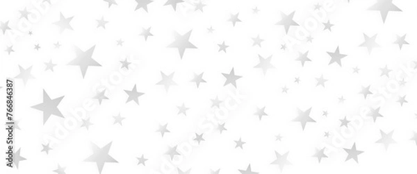 Obraz Vector seamless pattern with white and grey stars, white and grey stars confetti celebration, starry pattern.