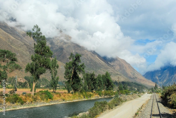 Fototapeta Urubamba river near Machu Picchu (Peru)
