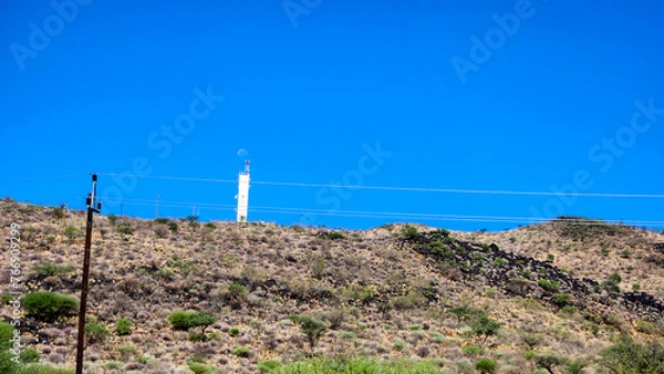 Fototapeta Desolate desert landscape of the Namib Desert in Namibia