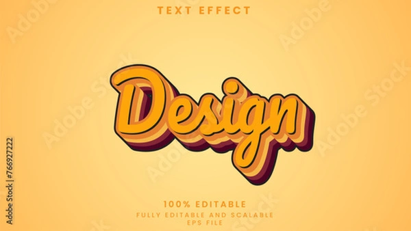 Obraz Design editable text effect	