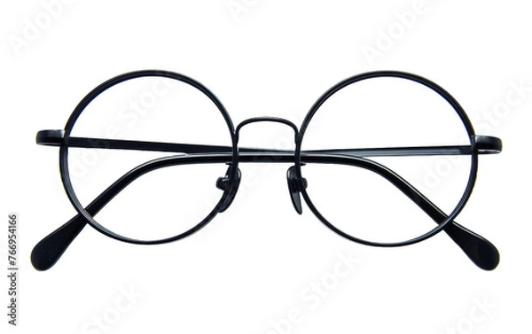 Obraz Ebony Spectacles isolated on transparent Background