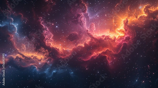 Fototapeta a nebula mobius strip, in the style of vibrant colors. AI generative