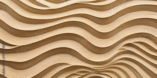 Fototapeta Organic Texture Wavy Sand Patterns