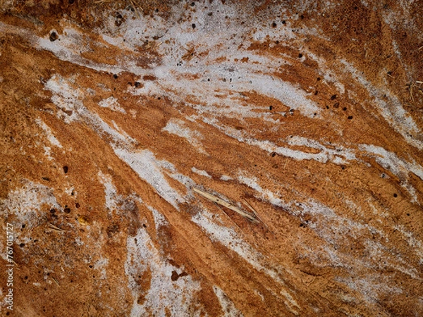 Obraz dry soil salt stains