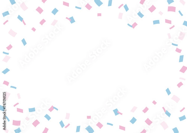 Fototapeta かわいい紙吹雪のフレーム　