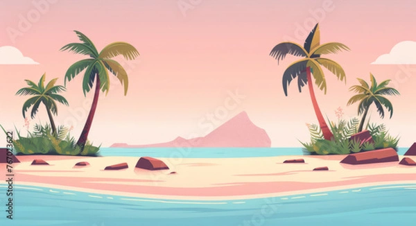 Fototapeta Summer beach background materials