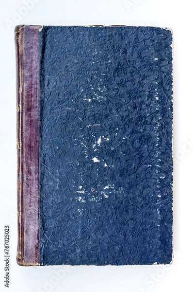 Obraz Old Book Blue Floral Pattern Embossed Cover