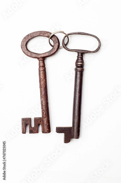 Obraz Rustic Metal Keys. Antique Lock Openers