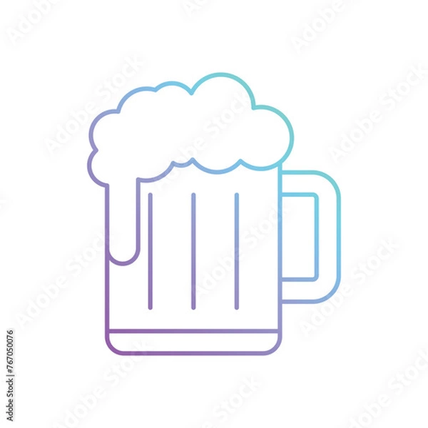Fototapeta Gradient Color  Beer vector icon