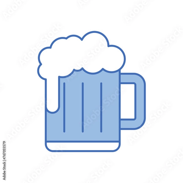 Obraz Blue Color  Beer vector icon