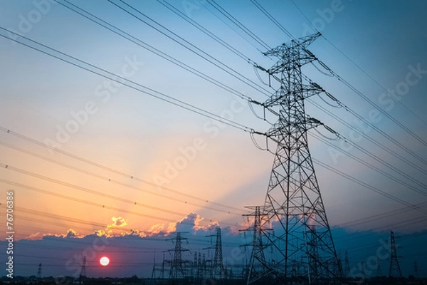 Obraz elektryczna wieża przesyłowa