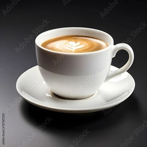 Fototapeta coffee Cup, Cup of Tea, hot espresso and coffee bean on soft-focus and over light in the clear background. Close up white coffee cup, Drinking Tea or coffee mockup, coffee latte in coffee shop cafe