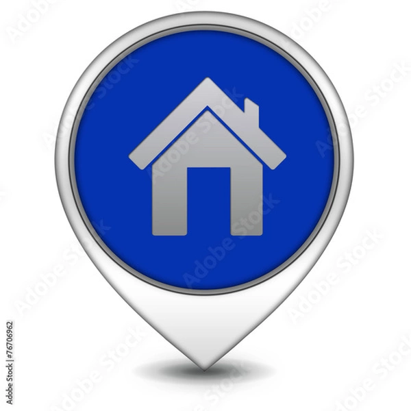 Obraz home pointer icon on white background