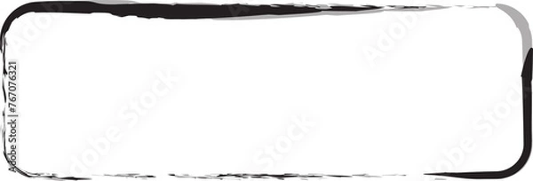 Fototapeta Rounded rectangle brush strokes frame for tag, label, card