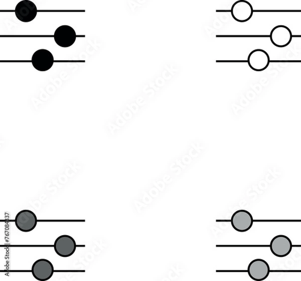 Obraz black and white icons