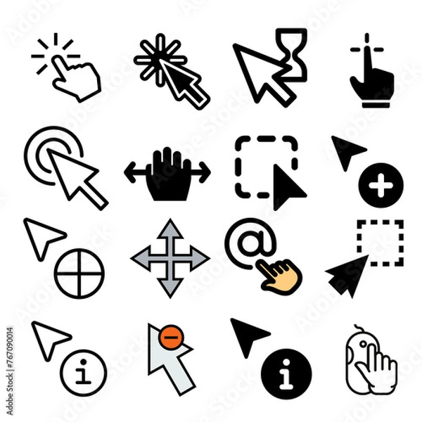 Fototapeta icon arrow point click direction