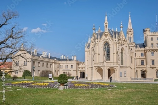 Obraz Looking at the front of the Lednice Castle, Czech Republic