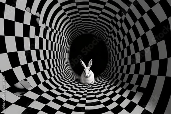 Fototapeta Abstract picture with a rabbit