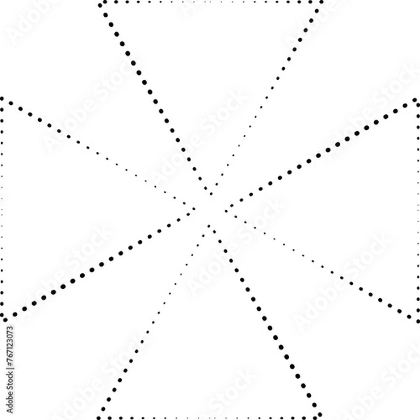 Fototapeta Dot halftone triangle. Geometric shapes element