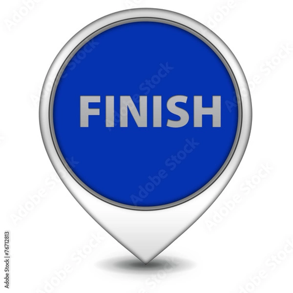 Fototapeta Finish pointer icon on white background