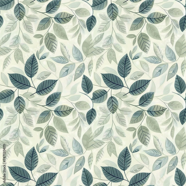 Obraz Playful Seamless Leaf Background