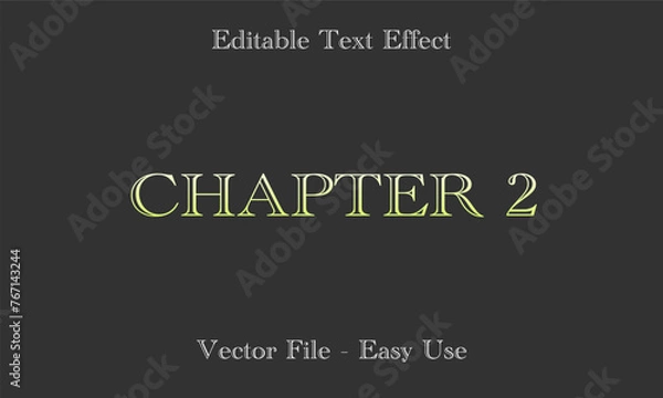 Fototapeta Editable Text Effect Gradient Style. Editable Font Vector