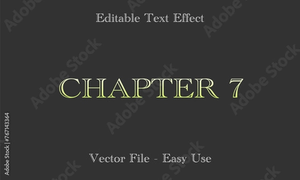 Fototapeta Editable Text Effect Gradient Style. Editable Font Vector