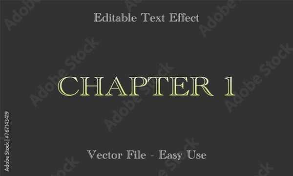 Fototapeta Editable Text Effect Gradient Style. Editable Font Vector