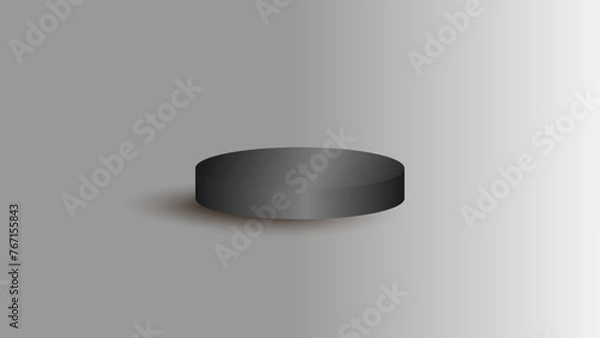 Obraz 3D black podium on white background