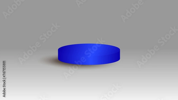 Obraz 3D blue podium on white background