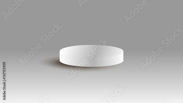Obraz 3D white podium on white background