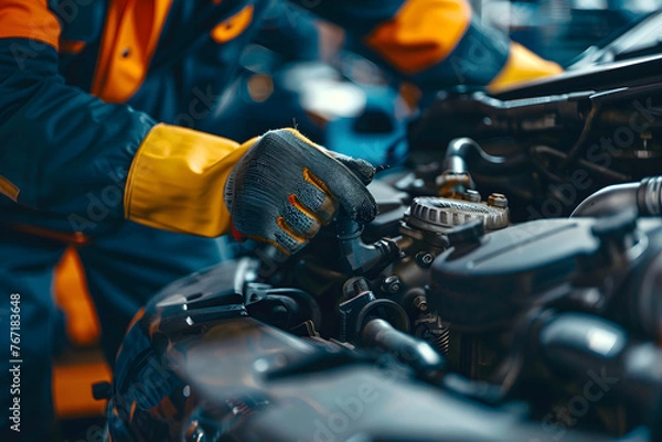 Fototapeta engine close up