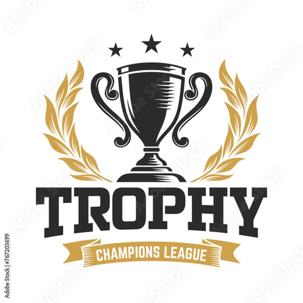 Obraz Trophy Tournament Badge Logo Design Vector Template