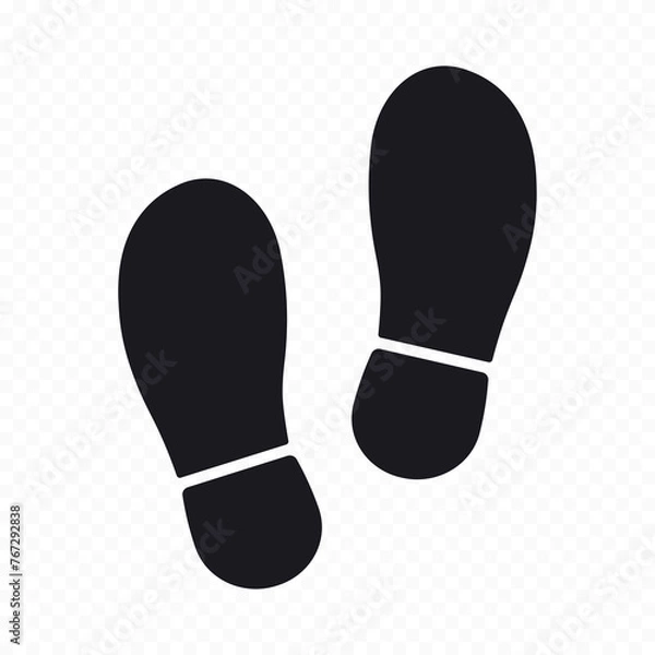 Fototapeta Shoe print symbol. Vector illustration.