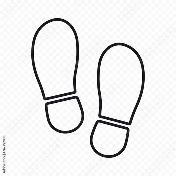 Fototapeta Shoe print symbol. Vector illustration.