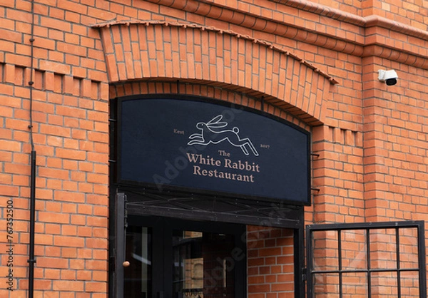 Obraz Entry Sign Mockup