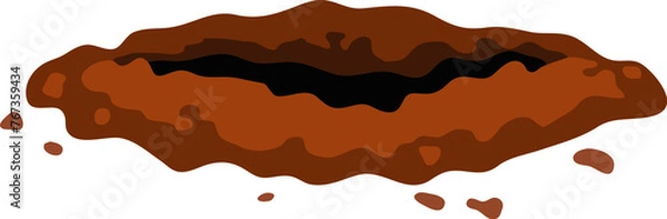 Obraz vector ground hole. surface hole in soil