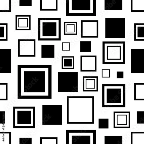 Fototapeta Abstract rectangles seamless pattern
