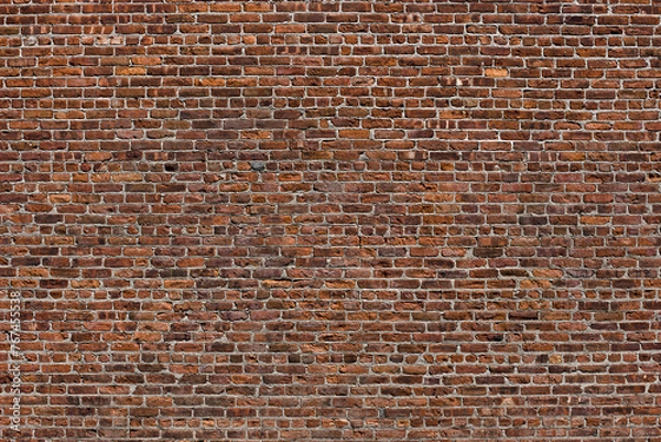 Fototapeta the old red brick wall