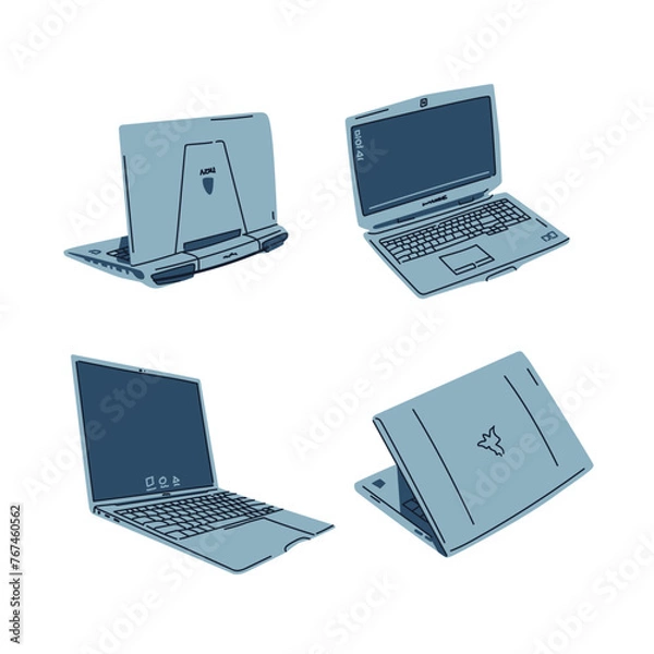 Fototapeta Laptops UI UX Pack