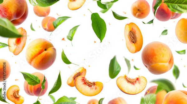Obraz collection of peaches , generative ai