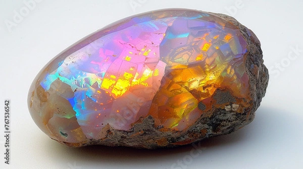 Obraz stone opal white background
