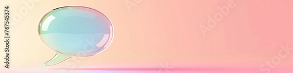 Obraz AI art, pastel color speech bubble background