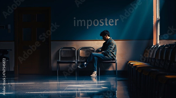 Fototapeta Confronting Self-Doubt: Student Facing Imposter Syndrome